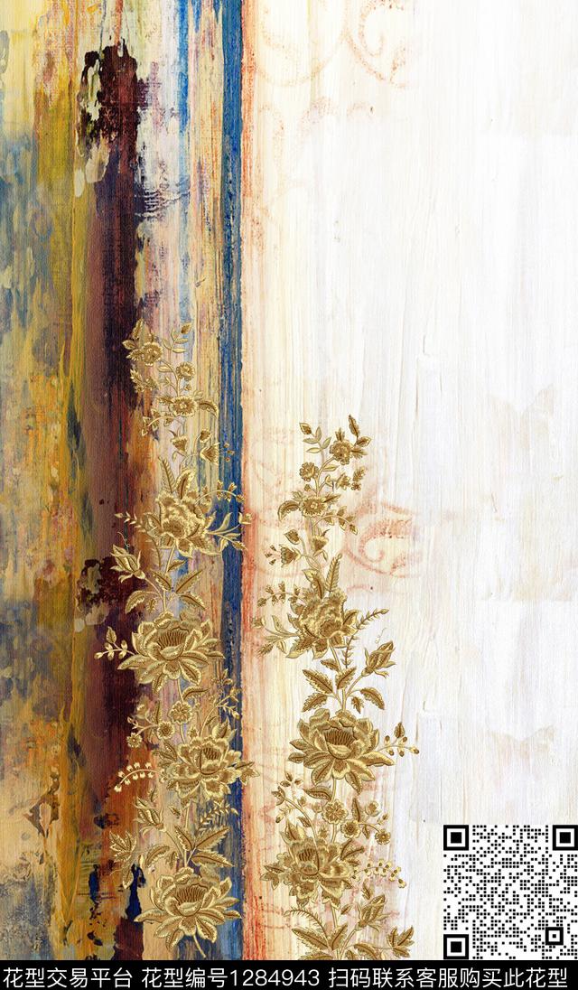 定位花香云纱素雅数码印花华亿平台下载（图片编号: 1284943） - 瓦栏（Walan）