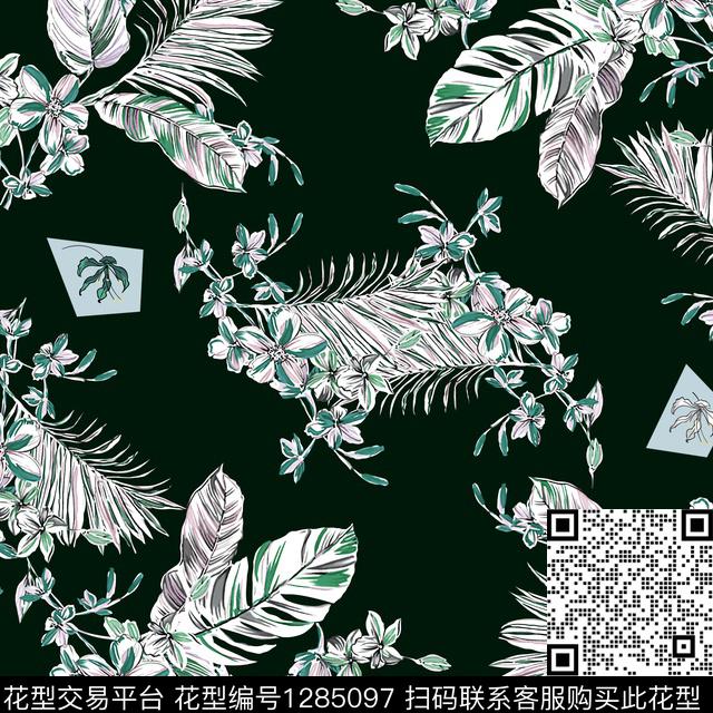 花卉大牌风素雅传统印花华亿平台下载（图片编号: 1285097） - 瓦栏（Walan）