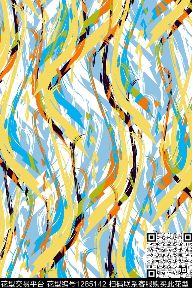 抽象男装潮牌家居服传统印花华亿平台下载（图片编号: 1285142） - 瓦栏（Walan）