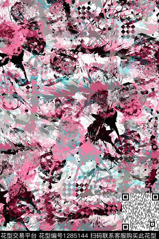 文艺抽象男装潮牌传统印花华亿平台下载（图片编号: 1285144） - 瓦栏（Walan）