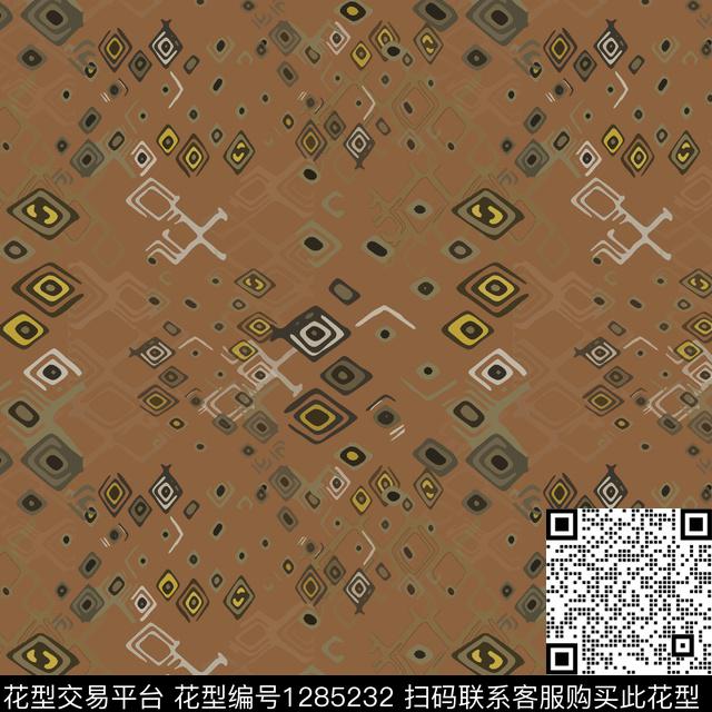 几何男装手绘线条笔触传统印花华亿平台下载（图片编号: 1285232） - 瓦栏（Walan）
