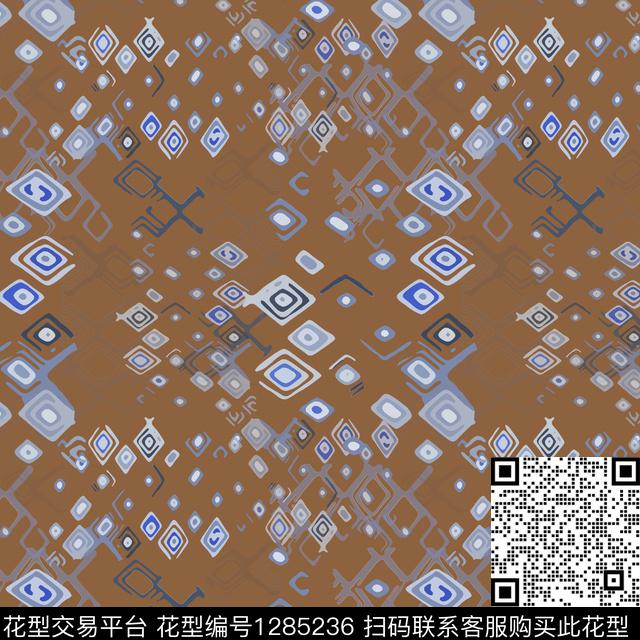 几何男装手绘线条笔触传统印花华亿平台下载（图片编号: 1285236） - 瓦栏（Walan）