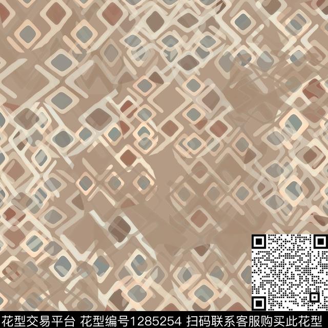 几何抽象手绘线条笔触数码印花华亿平台下载（图片编号: 1285254） - 瓦栏（Walan）