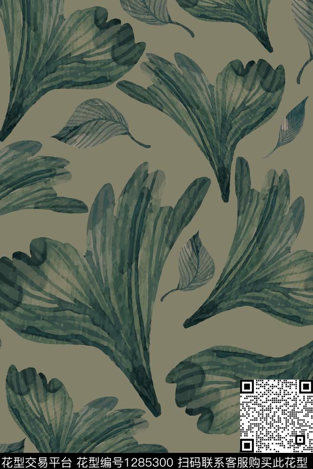 复古抽象水彩花卉数码印花华亿平台下载（图片编号: 1285300） - 瓦栏（Walan）