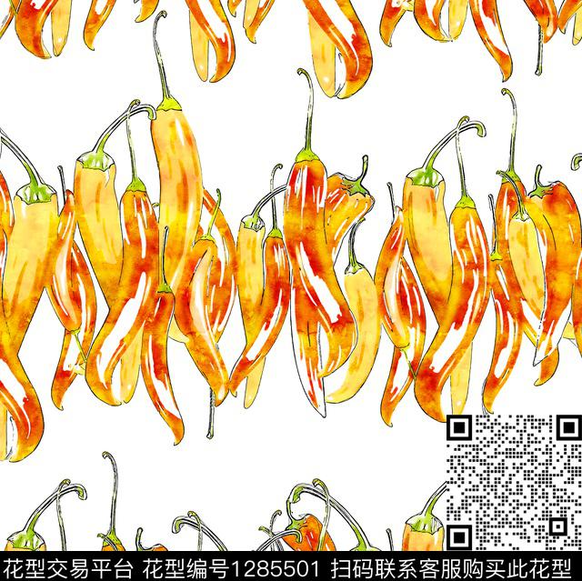 水彩花卉手绘数码印花华亿平台下载（图片编号: 1285501） - 瓦栏（Walan）