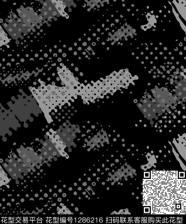 黑色系列流行时尚传统印花华亿平台下载（图片编号: 1286216） - 瓦栏（Walan）