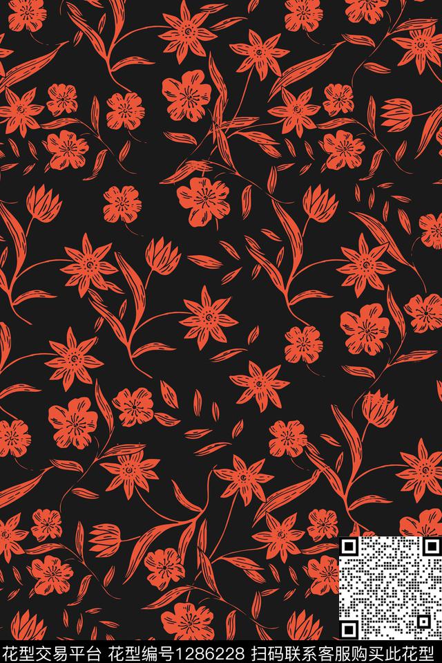 连衣裙棉麻真丝传统印花华亿平台下载（图片编号: 1286228） - 瓦栏（Walan）