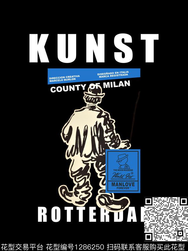 人物几何潮牌传统印花华亿平台下载（图片编号: 1286250） - 瓦栏（Walan）