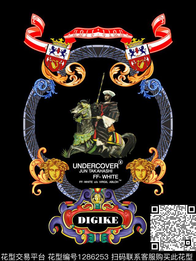 动物几何潮牌传统印花华亿平台下载（图片编号: 1286253） - 瓦栏（Walan）