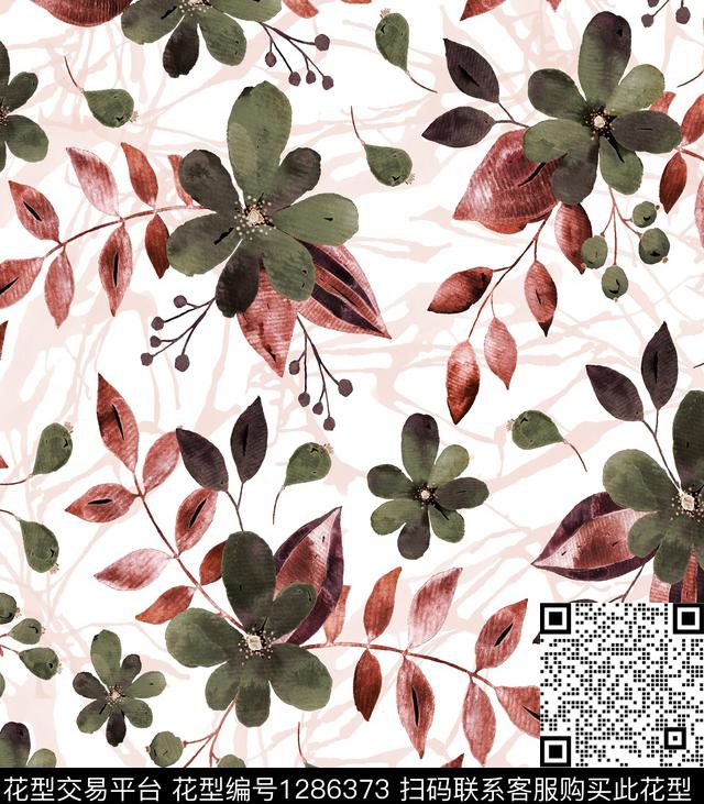 花卉小碎花数码印花华亿平台下载（图片编号: 1286373） - 瓦栏（Walan）