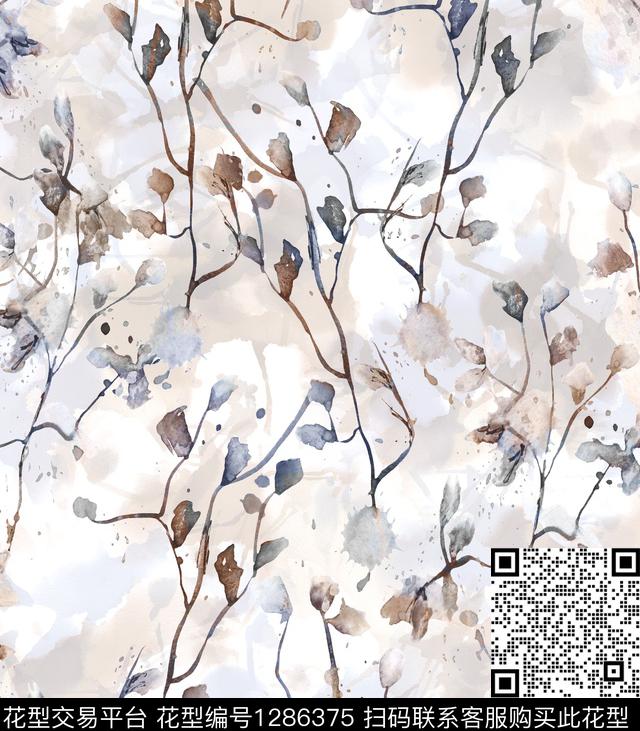 花卉抽象小碎花数码印花华亿平台下载（图片编号: 1286375） - 瓦栏（Walan）