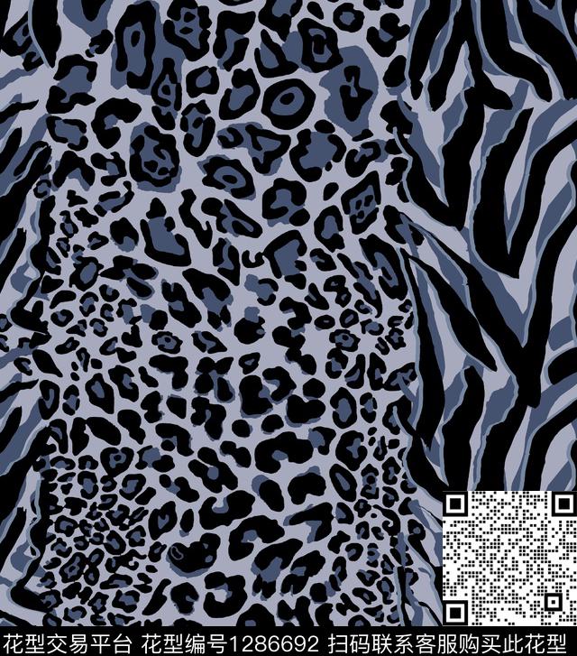 老虎豹纹JUSTCAVALLI数码印花华亿平台下载（图片编号: 1286692） - 瓦栏（Walan）