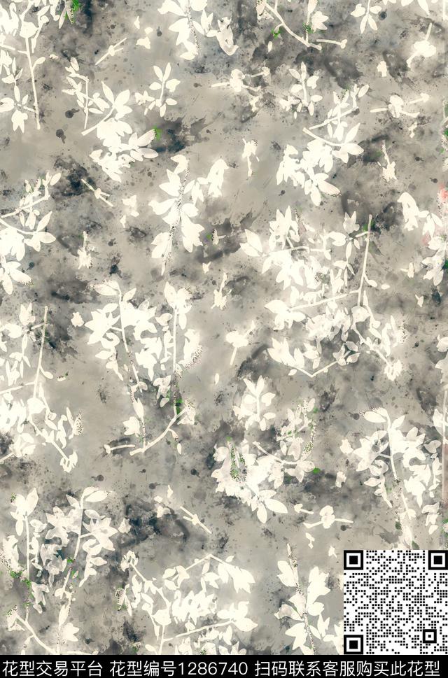 水彩花卉手绘数码印花华亿平台下载（图片编号: 1286740） - 瓦栏（Walan）