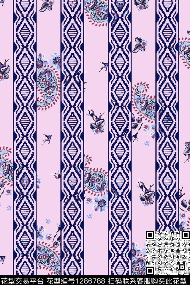 几何大牌风抽象数码印花华亿平台下载（图片编号: 1286788） - 瓦栏（Walan）