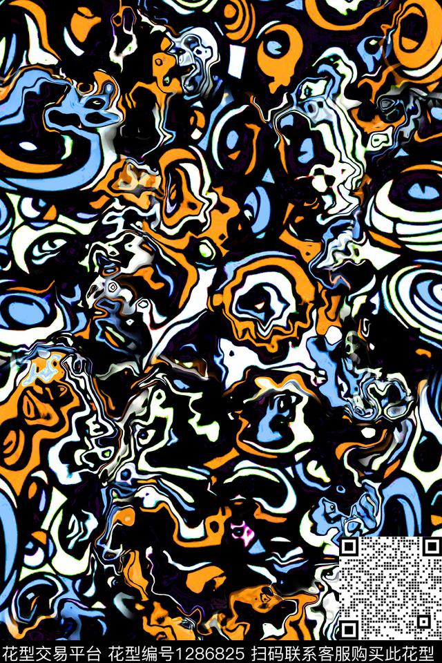 男装扎染华亿平台大牌风数码印花华亿平台下载（图片编号: 1286825） - 瓦栏（Walan）