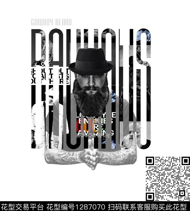 男装潮牌大牌风数码印花华亿平台下载（图片编号: 1287070） - 瓦栏（Walan）