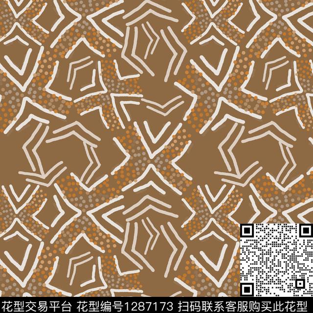 几何男装手绘线条笔触传统印花华亿平台下载（图片编号: 1287173） - 瓦栏（Walan）