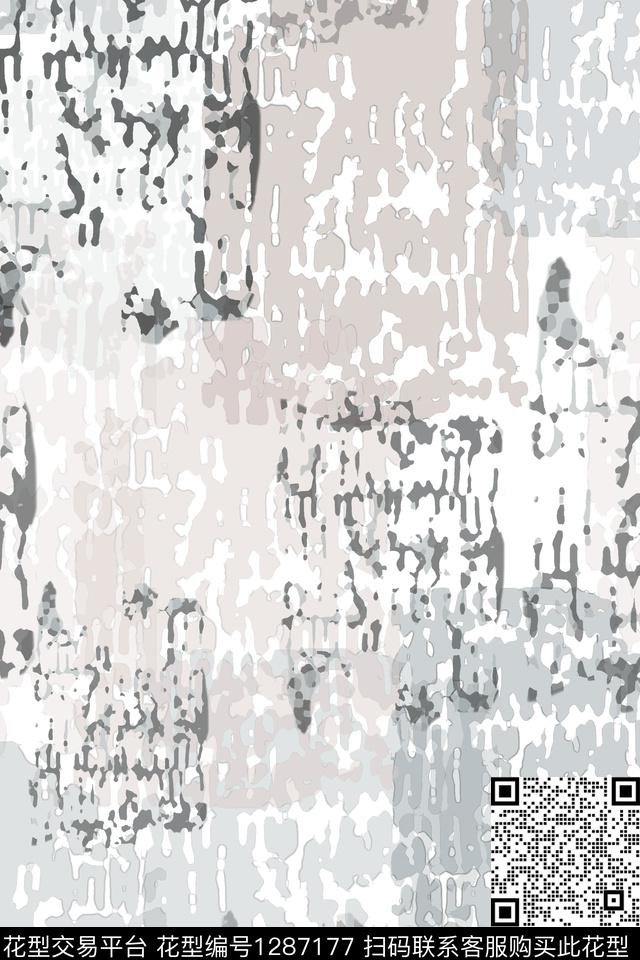 男装抽象肌理图案数码印花华亿平台下载（图片编号: 1287177） - 瓦栏（Walan）
