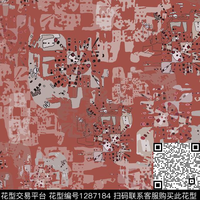 几何男装抽象传统印花华亿平台下载（图片编号: 1287184） - 瓦栏（Walan）