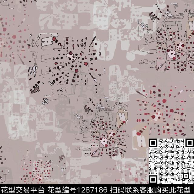 几何男装抽象传统印花华亿平台下载（图片编号: 1287186） - 瓦栏（Walan）