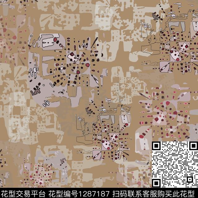 几何男装抽象传统印花华亿平台下载（图片编号: 1287187） - 瓦栏（Walan）