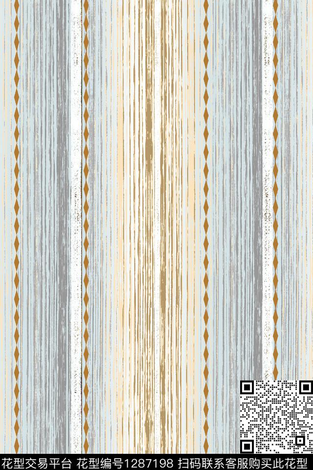 几何大牌风条纹传统印花华亿平台下载（图片编号: 1287198） - 瓦栏（Walan）