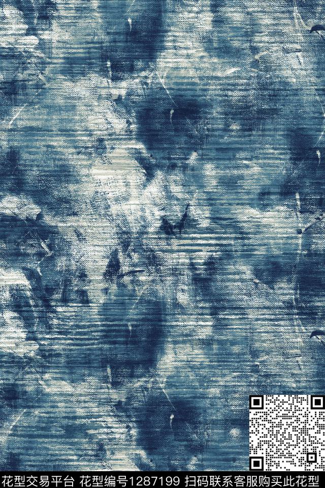 扎染华亿平台肌理抽象数码印花华亿平台下载（图片编号: 1287199） - 瓦栏（Walan）
