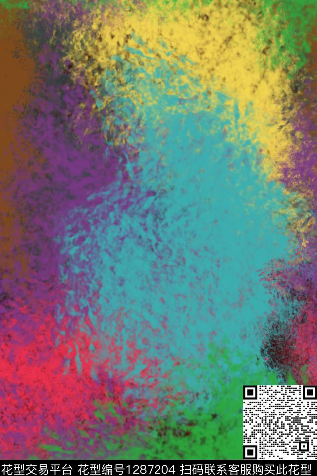 男装扎染华亿平台抽象数码印花华亿平台下载（图片编号: 1287204） - 瓦栏（Walan）