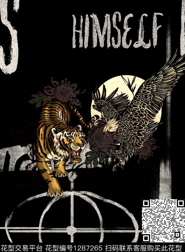 定位花动物狮子数码印花华亿平台下载（图片编号: 1287265） - 瓦栏（Walan）