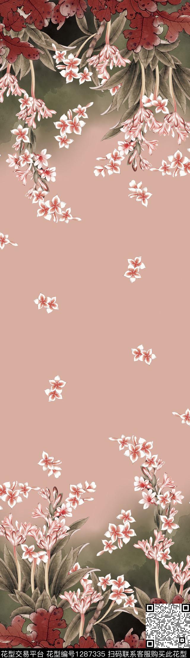 复古双边定位花旗袍数码印花华亿平台下载（图片编号: 1287335） - 瓦栏（Walan）