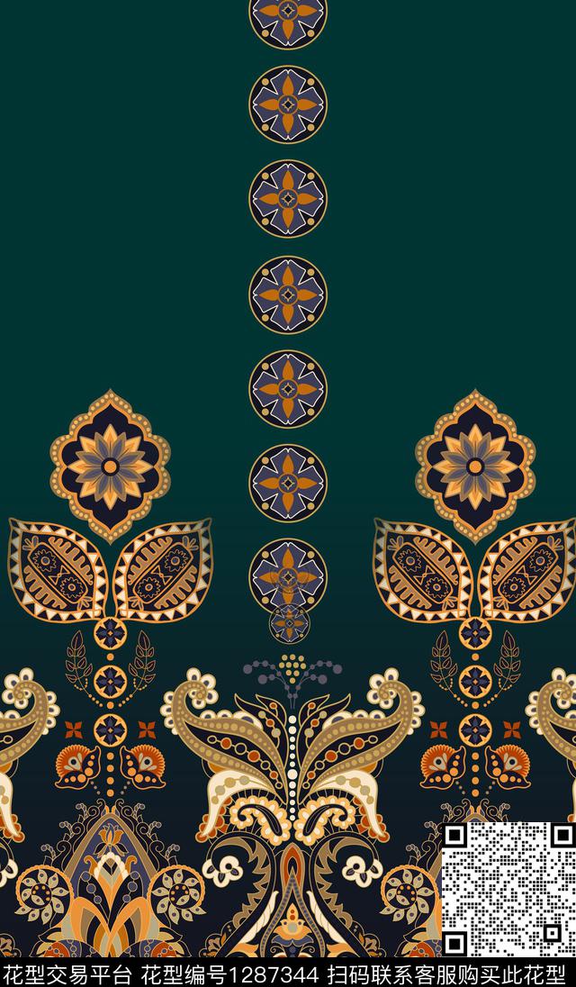 定位花香云纱民族风数码印花华亿平台下载（图片编号: 1287344） - 瓦栏（Walan）