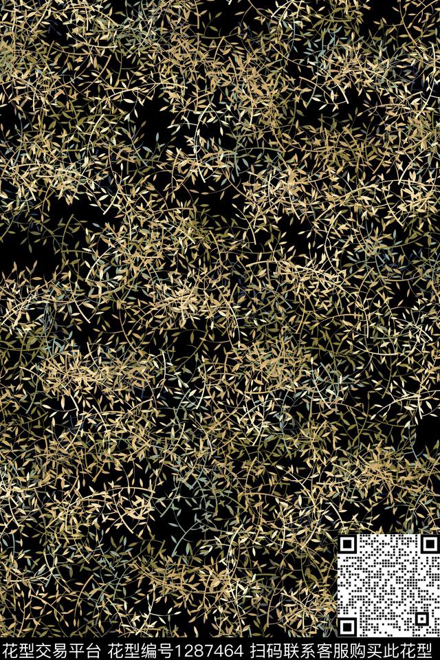 抽象男装树枝传统印花华亿平台下载（图片编号: 1287464） - 瓦栏（Walan）