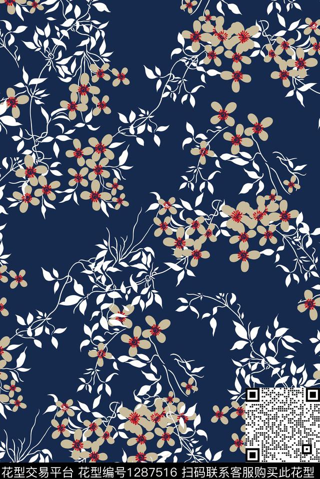 连衣裙棉麻真丝传统印花华亿平台下载（图片编号: 1287516） - 瓦栏（Walan）