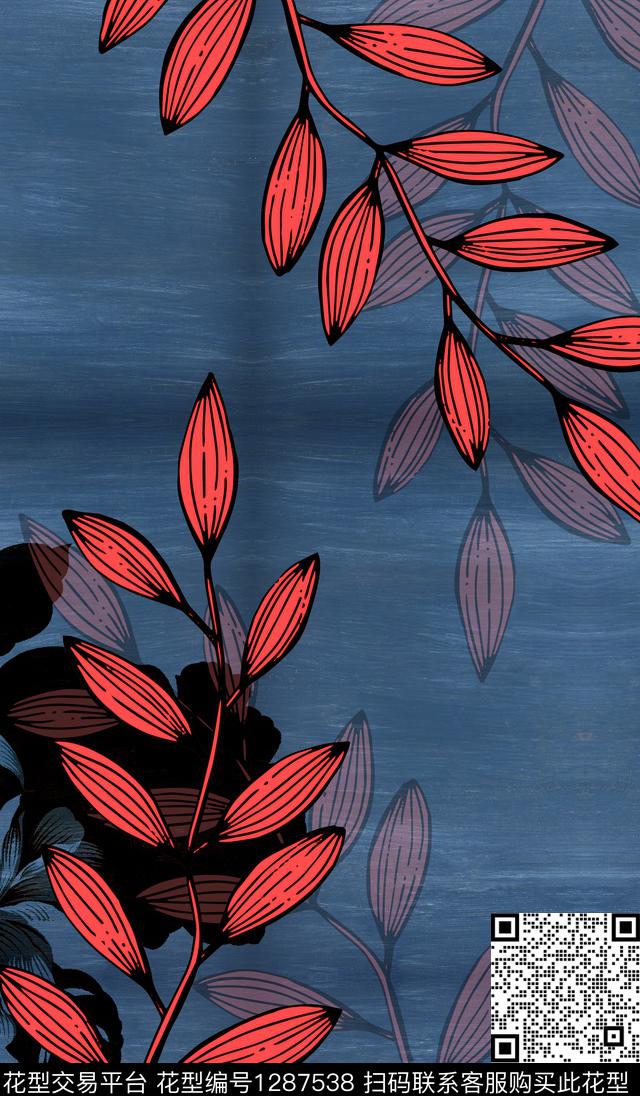 定位花香云纱民族风数码印花华亿平台下载（图片编号: 1287538） - 瓦栏（Walan）