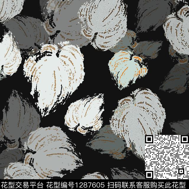 男装绿植树叶抽象传统印花华亿平台下载（图片编号: 1287605） - 瓦栏（Walan）