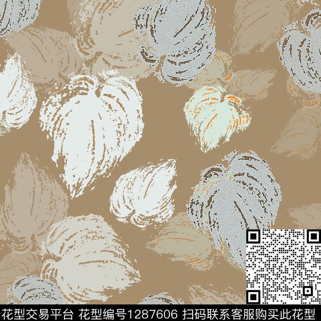 男装绿植树叶抽象传统印花华亿平台下载（图片编号: 1287606） - 瓦栏（Walan）