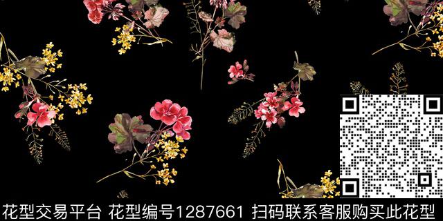 田园花卉休闲数码印花华亿平台下载（图片编号: 1287661） - 瓦栏（Walan）