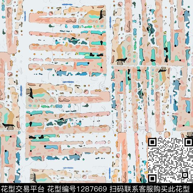 男装肌理纹路抽象数码印花华亿平台下载（图片编号: 1287669） - 瓦栏（Walan）