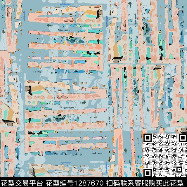 男装肌理纹路抽象数码印花华亿平台下载（图片编号: 1287670） - 瓦栏（Walan）