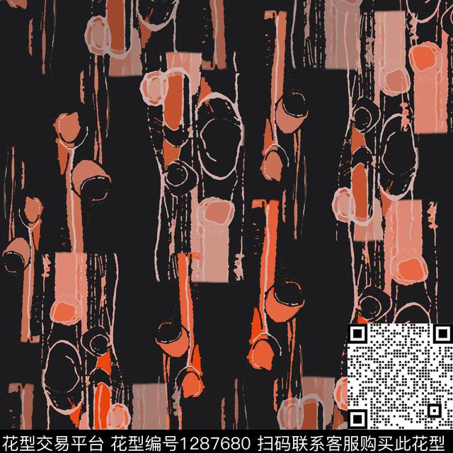 几何男装抽象传统印花华亿平台下载（图片编号: 1287680） - 瓦栏（Walan）