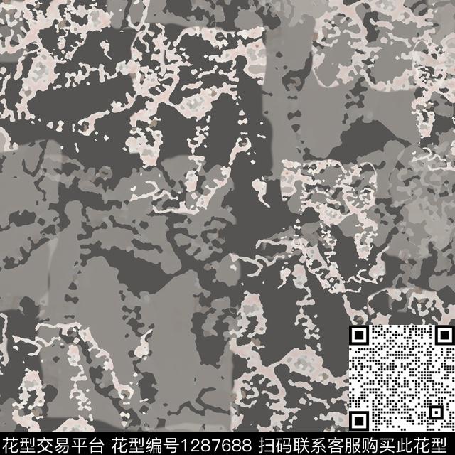 男装抽象肌理图案数码印花华亿平台下载（图片编号: 1287688） - 瓦栏（Walan）