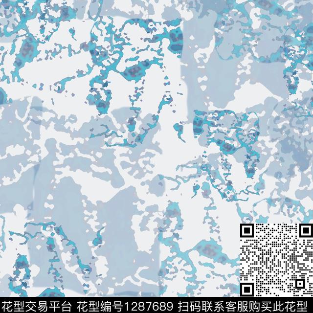 男装抽象肌理图案数码印花华亿平台下载（图片编号: 1287689） - 瓦栏（Walan）