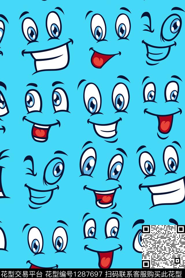 抽象卡通趣味传统印花华亿平台下载（图片编号: 1287697） - 瓦栏（Walan）