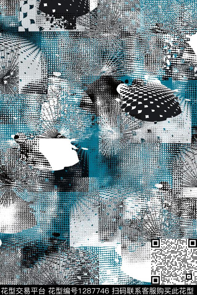 纹理运动服抽象男装传统印花华亿平台下载（图片编号: 1287746） - 瓦栏（Walan）