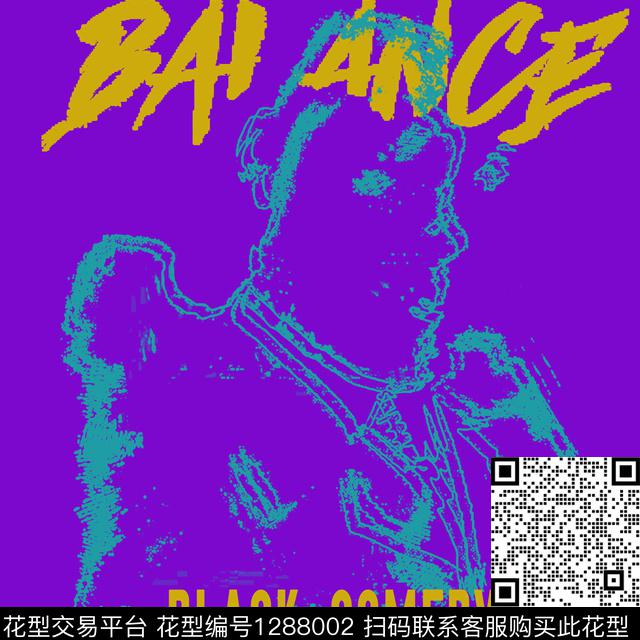 大牌男装字母人物传统印花华亿平台下载（图片编号: 1288002） - 瓦栏（Walan）