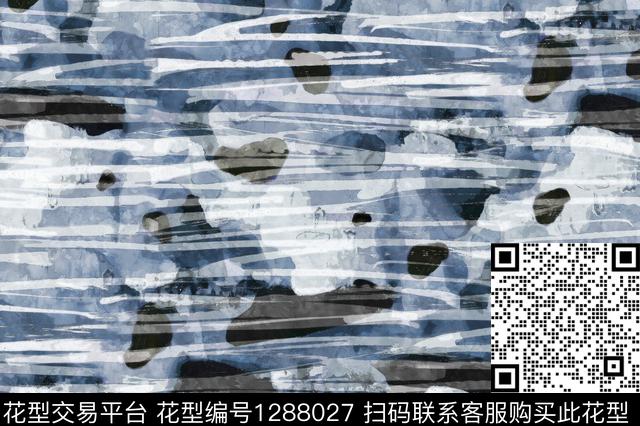 迷彩抽象手绘数码印花华亿平台下载（图片编号: 1288027） - 瓦栏（Walan）