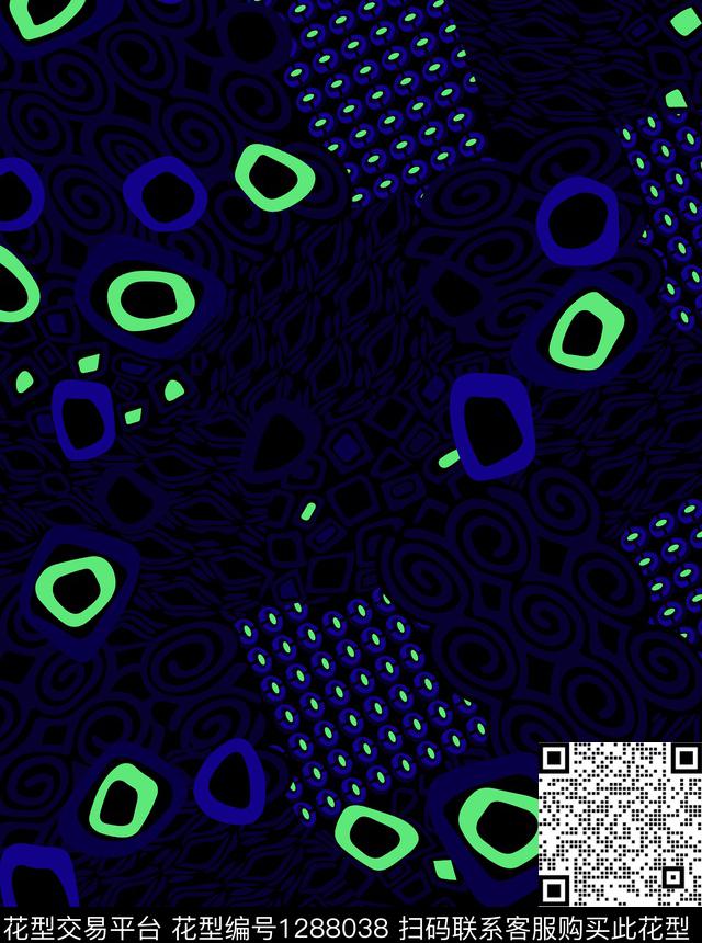 黑色系列传统印花华亿平台下载（图片编号: 1288038） - 瓦栏（Walan）