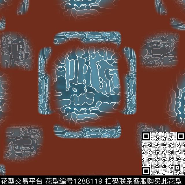 几何格子手绘线条笔触数码印花华亿平台下载（图片编号: 1288119） - 瓦栏（Walan）