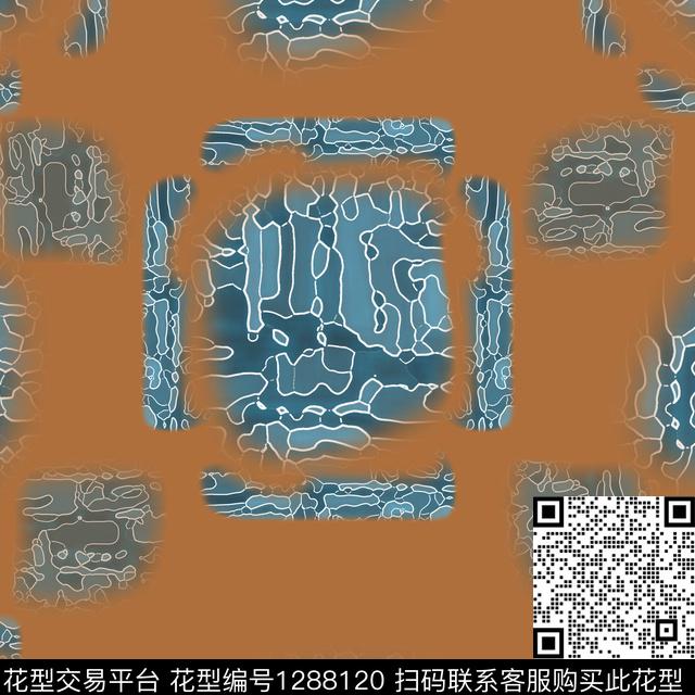 几何格子手绘线条笔触数码印花华亿平台下载（图片编号: 1288120） - 瓦栏（Walan）