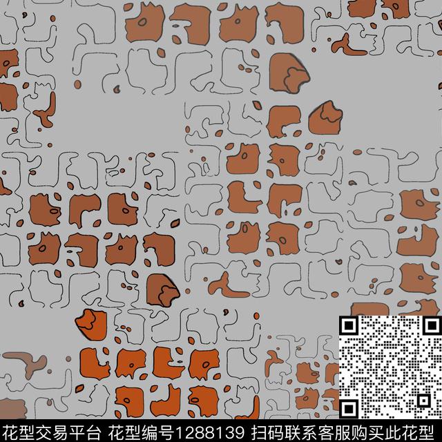 男装抽象趣味传统印花华亿平台下载（图片编号: 1288139） - 瓦栏（Walan）